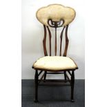 A lovely 19th Century Art Nouveau style elm hall chair, possibly by Charles Rennie Mackintosh, H.