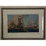 Charles J DeLacey (British 1856-1929), an impressive framed watercolour of early 19th Century