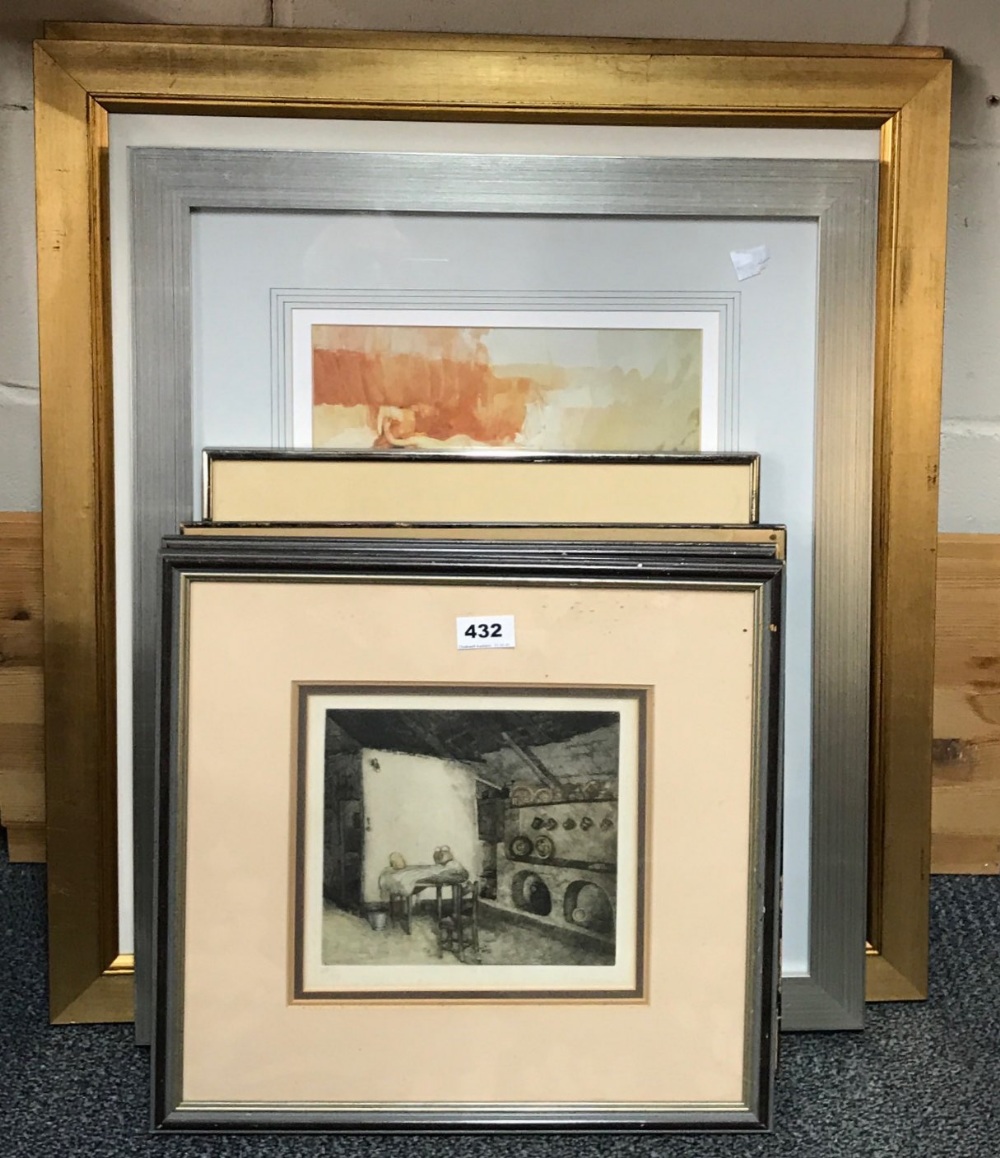A quantity of framed engravings and prints.