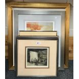 A quantity of framed engravings and prints.