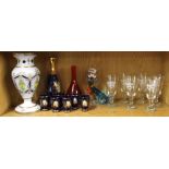 A quantity of Murano, Bohemian and other glassware.