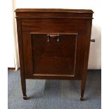 A 1930's mahogany Gilbert wind up gramophone with a quantity of 78 RPM records, 58 x 52 x 82cm.