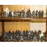 A quantity of hand painted pewter the Lord of the Rings figures.