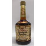 A bottle of 107 proof Old Rip Van Winkle handmade bourbon, no. K9728.