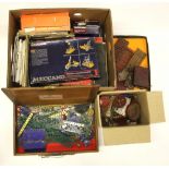 A pine box of early Meccano items and further extensive collection of Meccano and Meccano