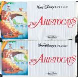 Cinema interest. Two single sided plastic canvas cinema posters for The Aristocats, 182 x 89cm,