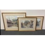 An Eric Sturgeon (1920 - 1999) large framed pencil signed limited edition 204/850 lithograph of