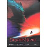 Cinema interest. A double sided cinema foyer plastic canvas for Dragon Heart staring Sean Connery