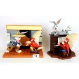 Two limited edition Wedgwood and Coalport group figures of Looney Tune characters, with boxes and