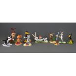 Ten Wedgwood porcelain figures of the Looney Tune characters together with Tom and Jerry, all with