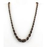 A 925 silver rope chain, L. 48cm.