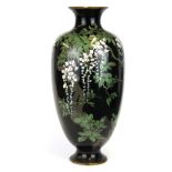 A Japanese cloisonne enamelled vase. Condition: Very minor damage shown in photographs, H. 38cm.