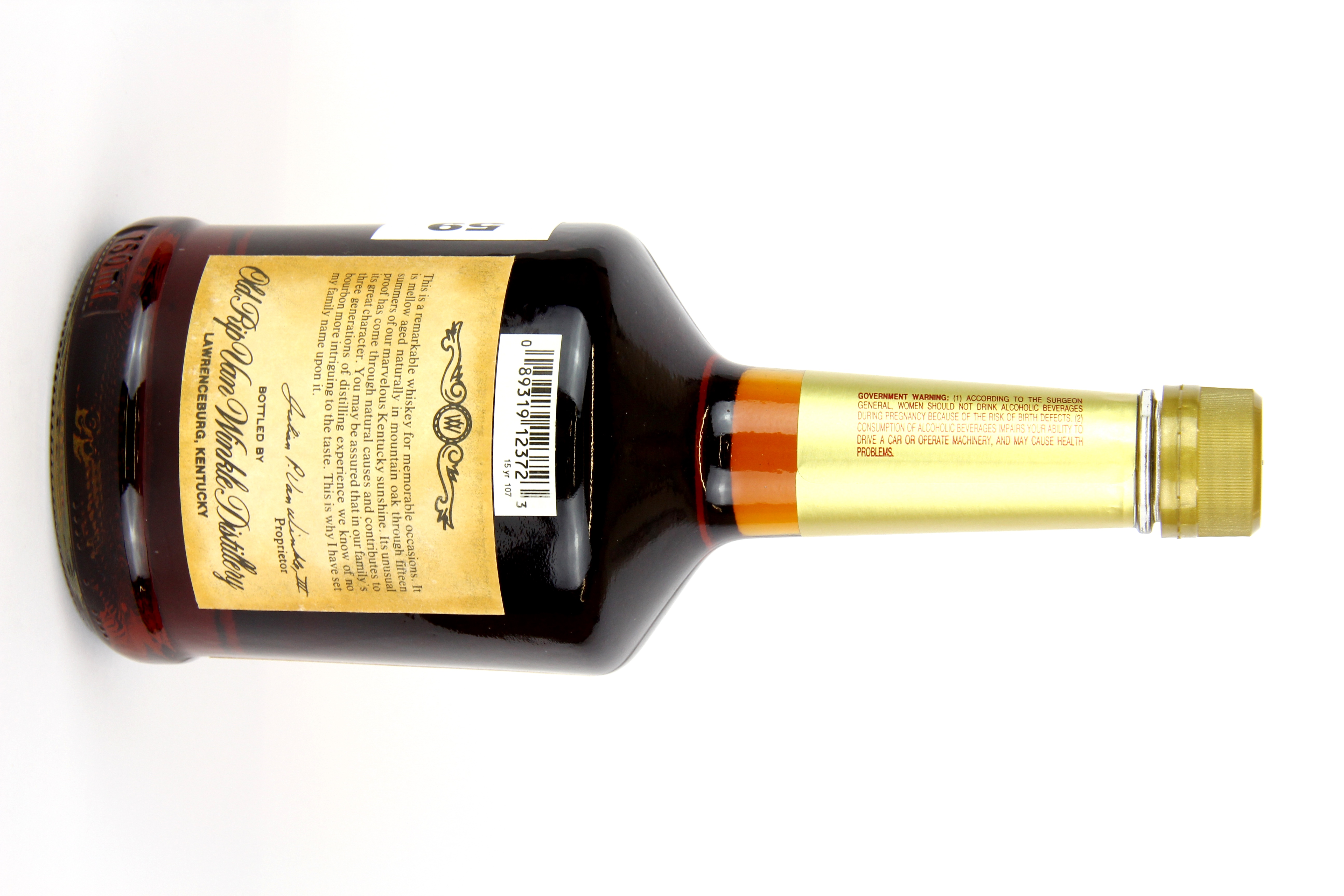 A bottle of 107 proof Old Rip Van Winkle handmade bourbon, no. K9728. - Image 2 of 2