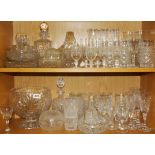 A quantity of good quality cut crystal glassware.