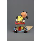 A Kohner bros. Inc children's puppet of Mickey Mouse playing a xylophone, H. 21cm, together with two