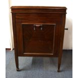 A 1930's mahogany Gilbert wind up gramophone with a quantity of 78 RPM records, 58 x 52 x 82cm.