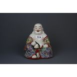 A mid 20th Century Chinese hand enamelled porcelain figure of Putai, H. 20cm.
