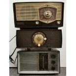 A Little Maestro Bakelite radio together with a Cossor Bakelite radio and a His Masters Voice