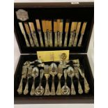 A cased George Butler "Cavendish" collection silver plated cutlery set.