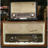 A Convertino Telefunken vintage radio together with a Philips vintage radio.