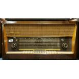 A Grundig 4090 Hi-Fi Sound wooden cased vintage radio, L. 70cm.