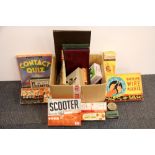 A quantity of mixed vintage toys and games.