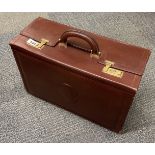 A Cartier leather briefcase, 46 x 32 x 19cm.