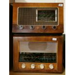 An Ekco radio model A144, 50 x 23 x 33cm. together with a wooden cased Bush radio type A.C.34, 50