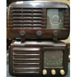 A Strad Bakelite radio and a further Bakelite radio, W. 39cm.