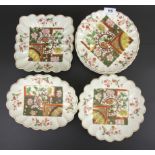 A 19th Century Ridgeways Kensington pattern fruit service, comprising of eight plates and three