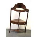 A Georgian mahogany wash stand with a later Portmeirion bowl, H. 105cm.