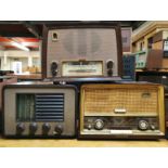 A M.R.G model 226 radio with a Philips type B6IF72A with a further Ferranti 005 Bakelite radio.