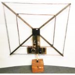 A homemade radio ariel, 145 x 165cm.