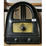 A Philco 444 bakelite valve radio, L. 38cm x 31cm.