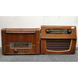 A wooden cased McMichael table broadcast receiver and Gramophone model 545, with a further wooden