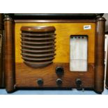 A Sobell 615 wooden cased vintage radio, 54 x 41 x 33cm.