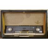 A Grundig 5088 wooden cased vintage radio, L. 67cm.