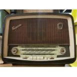 A Ferguson 384U vintage Bakelite radio, L. 46cm.