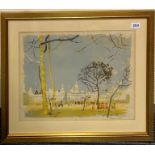 A framed Edwin La Dell (1914-1970) pencil signed lithograph, frame size 66 x 51cm.