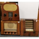 A Murphy wooden cased broadcast receiver model A46, together with a Peto Scott wooden cased