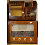 A wooden cased Bush radio type S.W.45, 54 x 40 x 28cm. together with a further wooden cased Bush