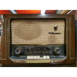 A Grunding 2035 3D Sound wooden case vintage radio, L. 55cm.