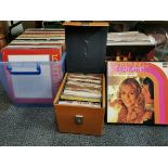 A large quantity of mixed LP records and singles.