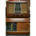 A wooden cased Bush radio type PB.22 together with a wooden cased Murphy radio type A.50.