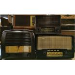A bakelite Ekco U.199 radio, with a G.S.C bakelite radio and a Cambridge Pye Bakelite radio. Largest