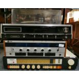 A Goodmans one ten stereo togther with a Leak 2000 receiver and a Lloyds stereo multiplex receiver.