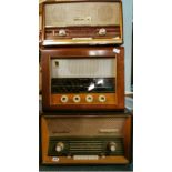 A wooden cased Reliance radio Genalex type W330KKKGM-3D together with a Stella radio and a Bush