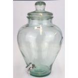 A glass spirit jar, H. 33cm.