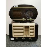 A Fidelity radio Bakelite radio together with an Ekco Bakelite radio, 32cm and 31cm.