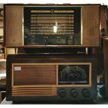Ekco E Zodiac radio together with a Ferguson radio. L. 60cm. L. 65cm.